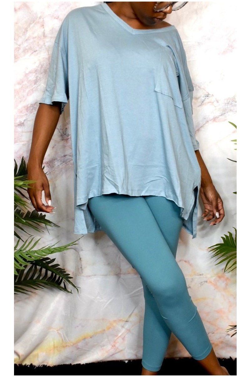 Basic Oversized High-Low Boyfriend Tee Honey BeeU Boutique Basic, Basics, New, top, tops