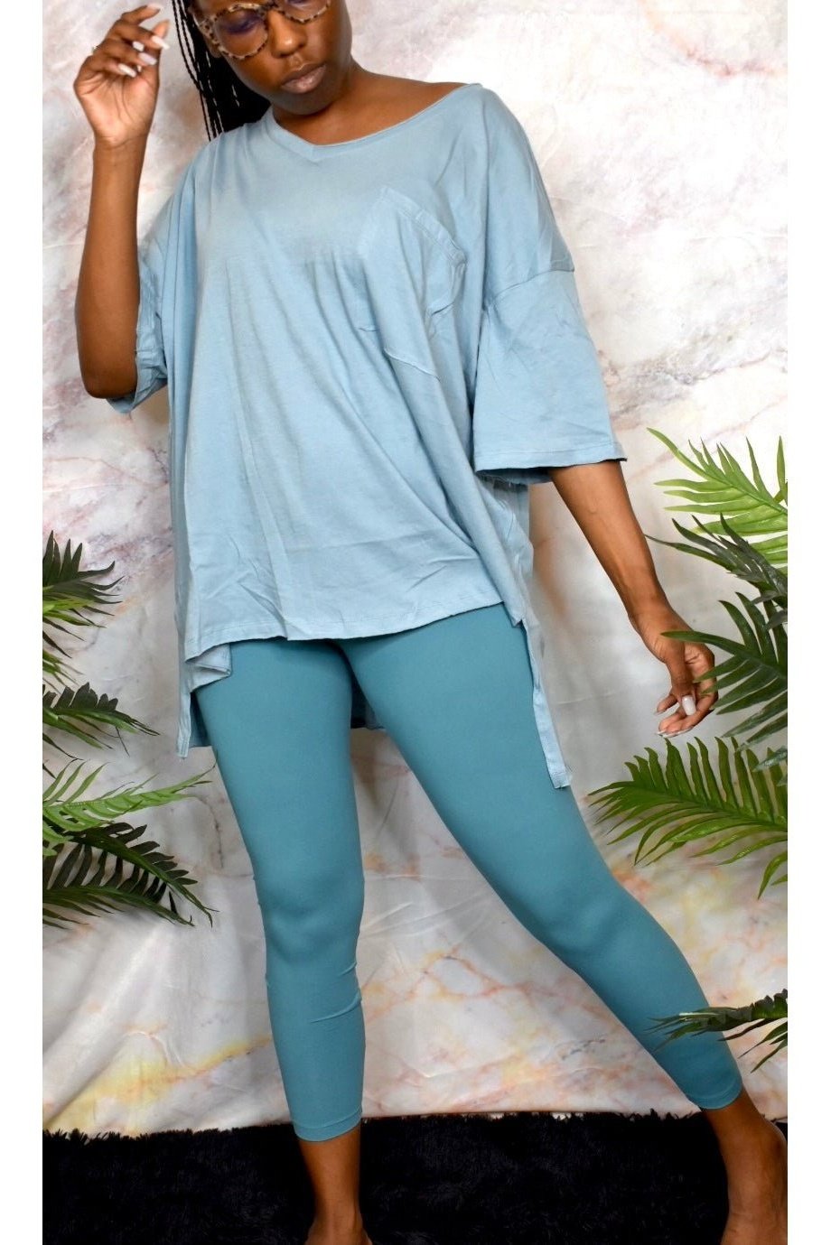 Basic Oversized High-Low Boyfriend Tee Honey BeeU Boutique Basic, Basics, New, top, tops
